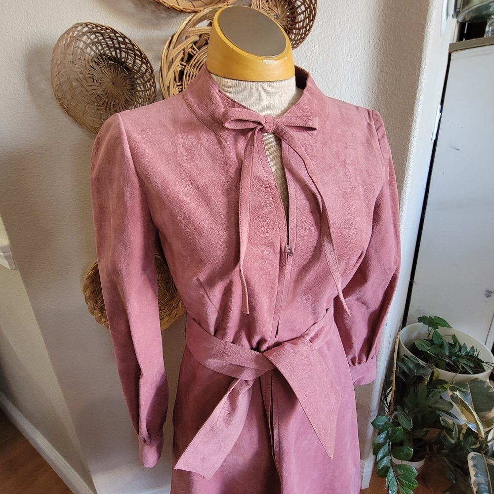 Vintage Russella Haven Suede Dress – Union Made – Mollie Parnis - Picture 2 of 12
